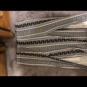 Aztec print/split maxi skirt